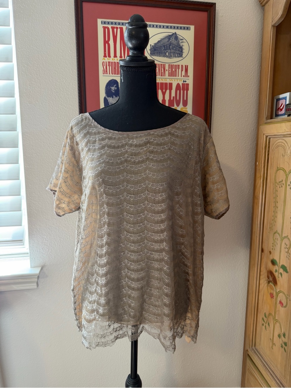 Sheer Silver J. Crew Blouse